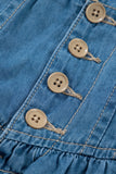 Pleated High Waist Denim Mini Skirt