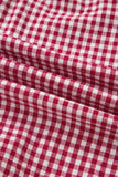 Red Plaid Print Plus Size Shorts