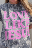 Woodland Camo LOVE LIKE JESUS Plus Size T Shirt