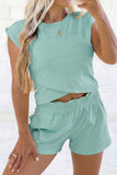 Short Sleeve Casual Two Piece Short Set