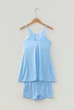 Pink Tunic Tank Dress Athletic Shorts Two Piece Set