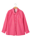 Red Stripe Button-Up Shirt