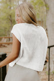 White Flag Short Sleeve Sweater