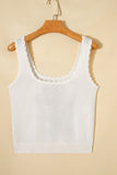 Floral Print Square Neck Sweater Vest