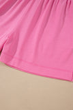 Raw Edge Oversized Top and Shorts Set