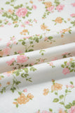 Beige Floral Print Long Sleeve Shift Top Pocketed Shorts 2pcs Set
