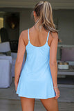 Pink Tunic Tank Dress Athletic Shorts Two Piece Set