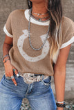 Horse Shoe Short Sleeve Sweater