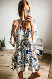 White Tribal Mini Dress