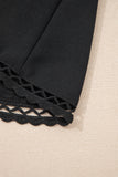 Black Plus Size Ruffled Shorts