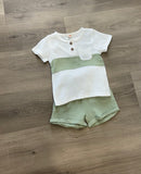 Sage muslin shorts set