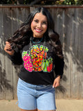 Callie Ann Stelter Neon Pumpkins Vneck & Sweatshirt