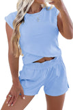 Short Sleeve Casual Two Piece Short Set