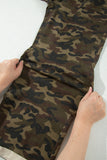 Camouflage Retro Grommet Loose Jeans