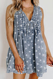 Polka Dot Loose Denim Romper