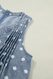 Polka Dot Loose Denim Romper