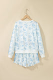 Floral PrintRuffle Hem matching set