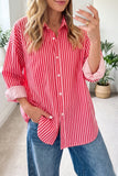 Red Stripe Button-Up Shirt