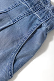 Raw Hem High Waist Plus Size Denim Shorts