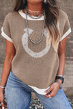 Horse Shoe Short Sleeve Sweater