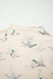 Western Print Mesh High Neck Top