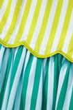 Patchwork Knot Strap Midi Dress