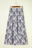 Bohemian Print Maxi Skirt with Split