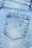 Distressed Acid Wash Denim Shorts