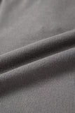 Grey Distressed Ribbed Mineral Wash Tank Top