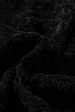 Black Elegant Stand Neck Lace Long Sleeve Top