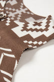 Southwestern Button Square Neck Sweater Vest