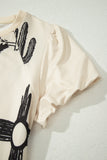 Retro Western Print T Shirt