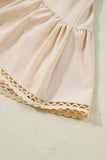 Plus Size Lace Trim Ruffled Shorts