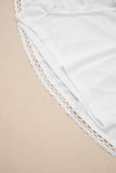 White Plus Size Boho Ruffled Shorts