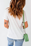 JUST HERE For THE COWBOY Cuffed Sleeve T Shirt