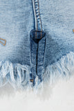 Boot stitch Embroidery Stud Denim Short