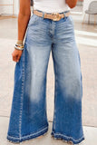 Gathering Flare Leg Jeans
