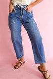 Ashleigh Drawstring Ankle Length Jeans