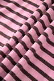 Rose Stripe Puff Sleeve Top