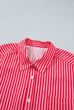 Red Stripe Button-Up Shirt
