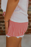 Red Plaid Shorts