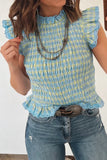 Gingham Lace Trim Top