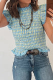 Gingham Lace Trim Top