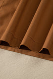Chestnut Striped Sleeveless Long Dress