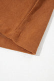 Cinnamon Solid Color Tie V Neck Sleeveless Corduroy Romper