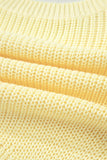 Yellow Cream Cropped  Sweater Tank