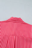 Red Stripe Button-Up Shirt