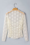 Jet Stream floral Mesh Long Sleeve Top