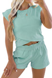 Short Sleeve Casual Two Piece Short Set