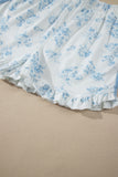 Floral PrintRuffle Hem matching set